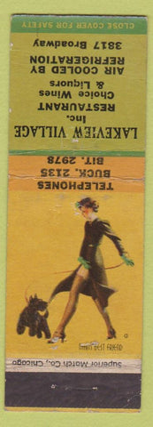 Matchbook Cover - Lakeview Village IL restaurant pinup WEAR