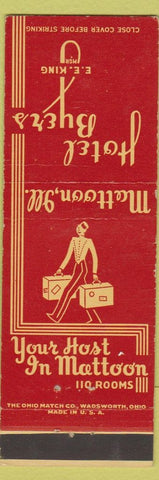 Matchbook Cover - Hotel Byers Mattoon IL