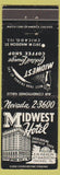 Matchbook Cover - Midwest Hotel Chicago IL