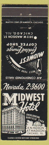 Matchbook Cover - Midwest Hotel Chicago IL