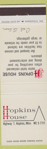 Matchbook Cover - Hopkins House Hopkins MN