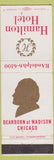 Matchbook Cover - Hamilton Hotel Chicago IL WEAR