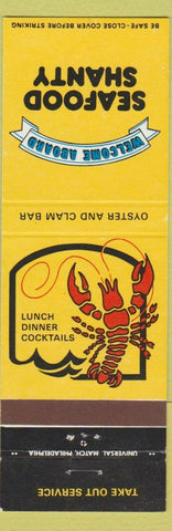 Matchbook Cover - Seafood Shanty Restaurant lobster Langhorne Trenton Lebanon