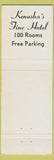 Matchbook Cover - Hotel Dayton Kenosha WI Town Casino #1