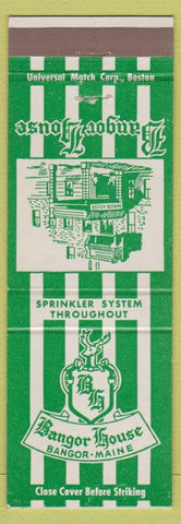 Matchbook Cover - Bangor House Hotel Bangor ME