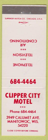 Matchbook Cover - Clipper City Motel Manitowoc WI