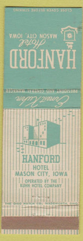 Matchbook Cover - Hanford Hotel Mason City IA