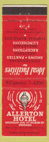 Matchbook Cover - Allerton Hotel Chicago IL