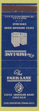 Matchbook Cover - Park Lane Hotel Chicago IL