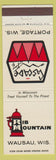 Matchbook Cover - Rib Mountain Wausau WI Ski Cascade Portage WI