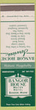 Matchbook Cover - Bangor House Hotel Bangor ME