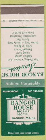 Matchbook Cover - Bangor House Hotel Bangor ME