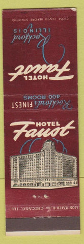 Matchbook Cover - Hotel Faust Rockford IL