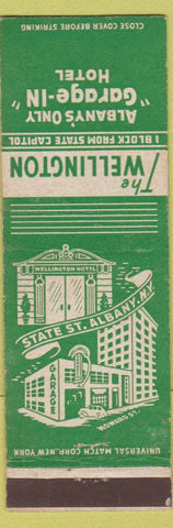 Matchbook Cover - Wellington Hotel Albany NY