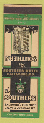 Matchbook Cover - Southern Hotel Baltimore MD