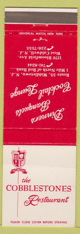 Matchbook Cover - Cobblestones Restaurant West Caldwell NJ WEAR