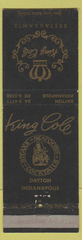 Matchbook Cover - King Cole Restaurants Dayton Indinapolis IN WEAR