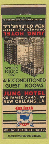 Matchbook Cover - Jung Hotel New Orleans LA
