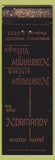 Matchbook Cover - Normandy Motor Hotel Minneapolis MN WORN