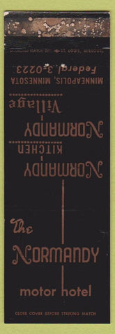 Matchbook Cover - Normandy Motor Hotel Minneapolis MN WORN