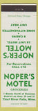 Matchbook Cover - Noper's Motel Thief River Falls MN