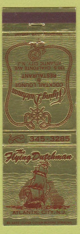 Matchbook Cover - Flying Dutchman Restaurant Atlantic City NJ