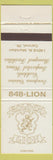 Matchbook Cover - Golden Lion Carmel IN Restaurant
