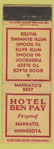 Matchbook Cover - Hotel Pen Bay Mankato MN WORN