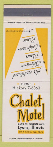 Matchbook Cover - Chalet Motel Lyons IL