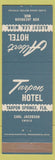 Matchbook Cover - Albert Hotel Albert Lea MN Tarpon Hotel Tarpon Springs FL