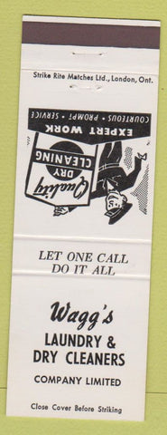 Matchbook Cover - Wagg's Laundry Dry Cleaners Canada