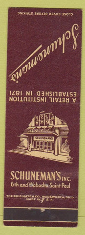 Matchbook Cover - Schnuneman's Store ST Paul MN
