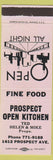 Matchbook Cover - Prospect Open Kitchen NO TOWN