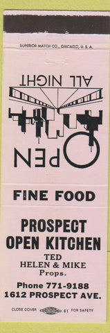 Matchbook Cover - Prospect Open Kitchen NO TOWN