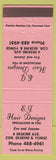 Matchbook Cover - EJ Hair Salon Toronto ON