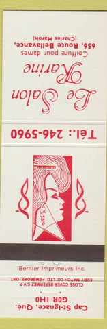 Matchbook Cover - Le Salon Rarine Cap ST Ignace QC girlie