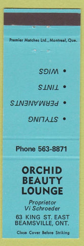 Matchbook Cover - Orchid Beauty Salon Beamsville ON