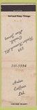 Matchbook Cover - Arden Coiffeur Salon Oradell NJ WORN STAINED