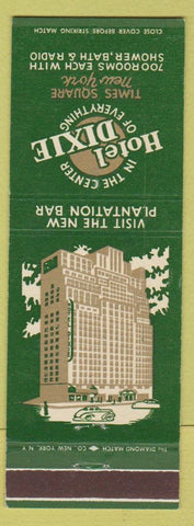 Matchbook Cover - Hotel Dixie New York City