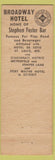 Matchbook Cover - Broadway Hotel Cincinnati OH WEAR