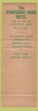Matchbook Cover - Hampshire Arms Hotel Minneapolis MN