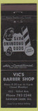 Matchbook Cover - Vic's Barber Shop Dawson Creek BC