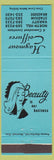 Matchbook Cover - Haymour Coiffures Salon girlie Canada