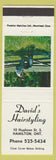 Matchbook Cover - David's Hairstyling Hamilton ON barber salon
