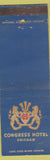 Matchbook Cover - Congress Hotel Chicago IL WEAR
