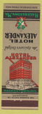Matchbook Cover - Hotel Alexander Hagerstown MD