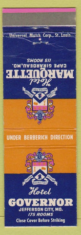 Matchbook Cover - Hotel Marquette Cape Girardeau MO Jefferson City