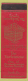 Matchbook Cover - Yorktowne Hotel York PA