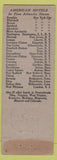 Matchbook Cover - Yorktowne Hotel York PA