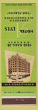 Matchbook Cover - Hotel Alvis Monroe LA